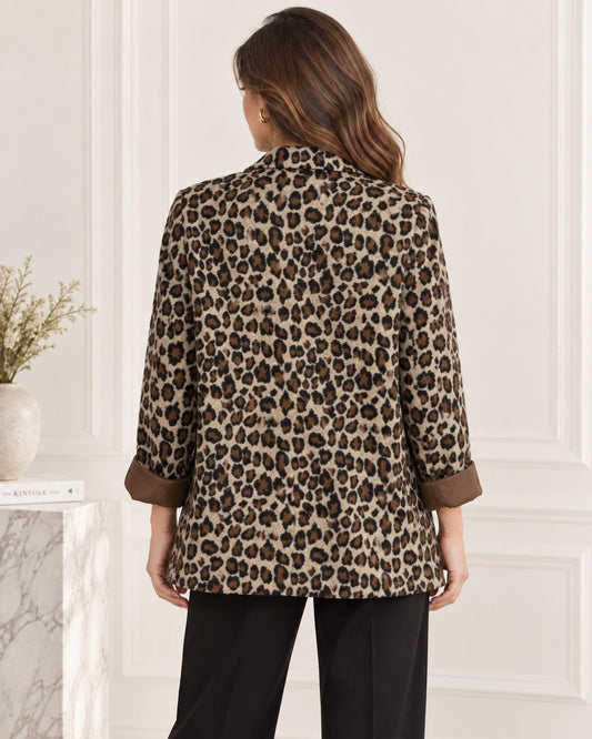 Giaccone Oversize In Stampa Animalier