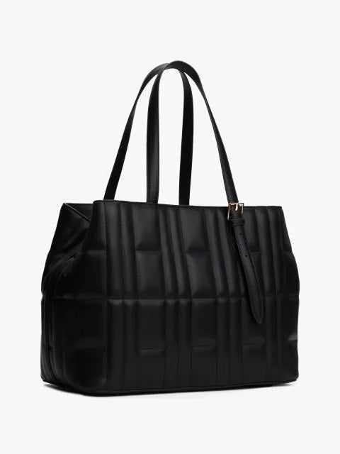 Borsa tote nera trapuntata