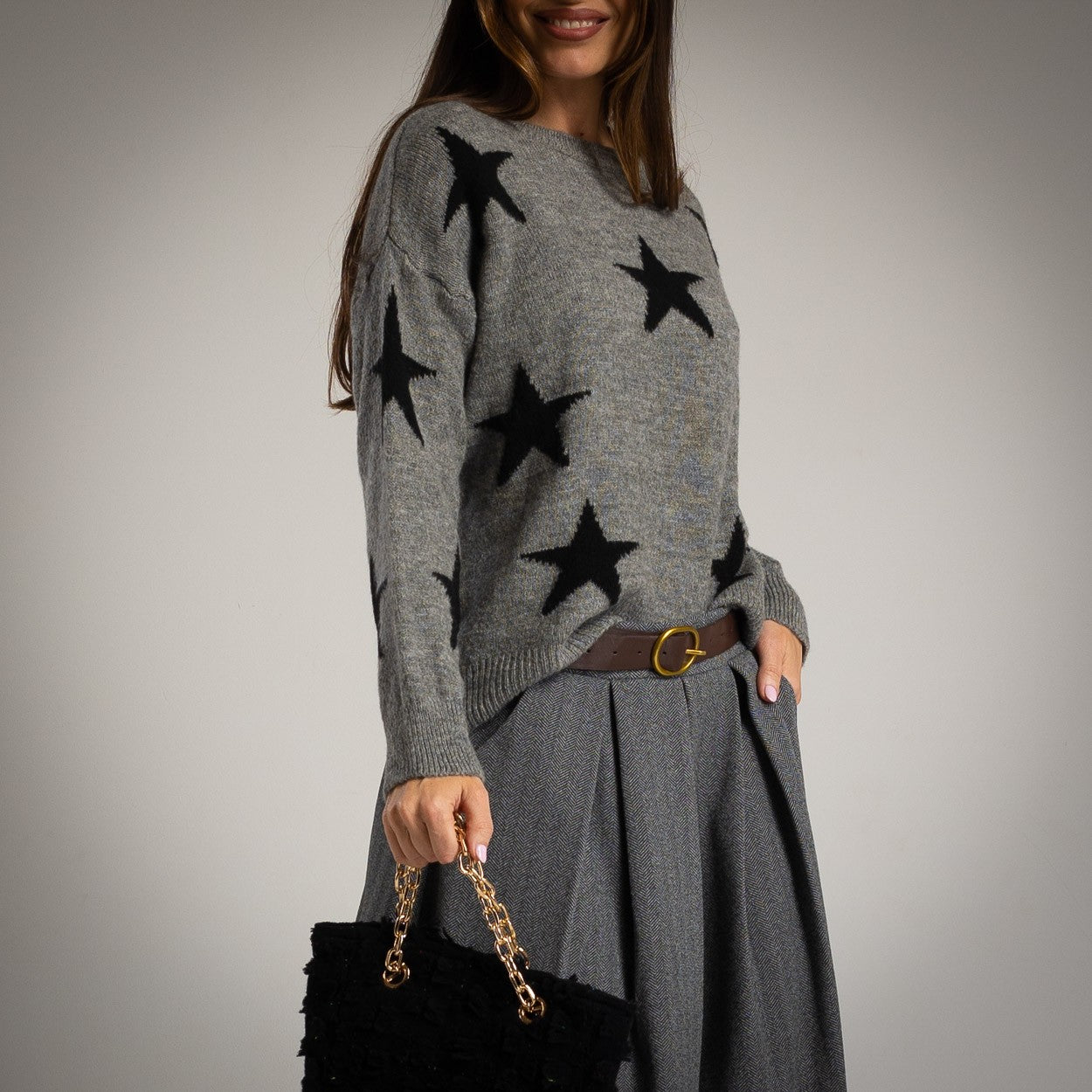 Maglione Morbida Texture Star – Made in Italy
