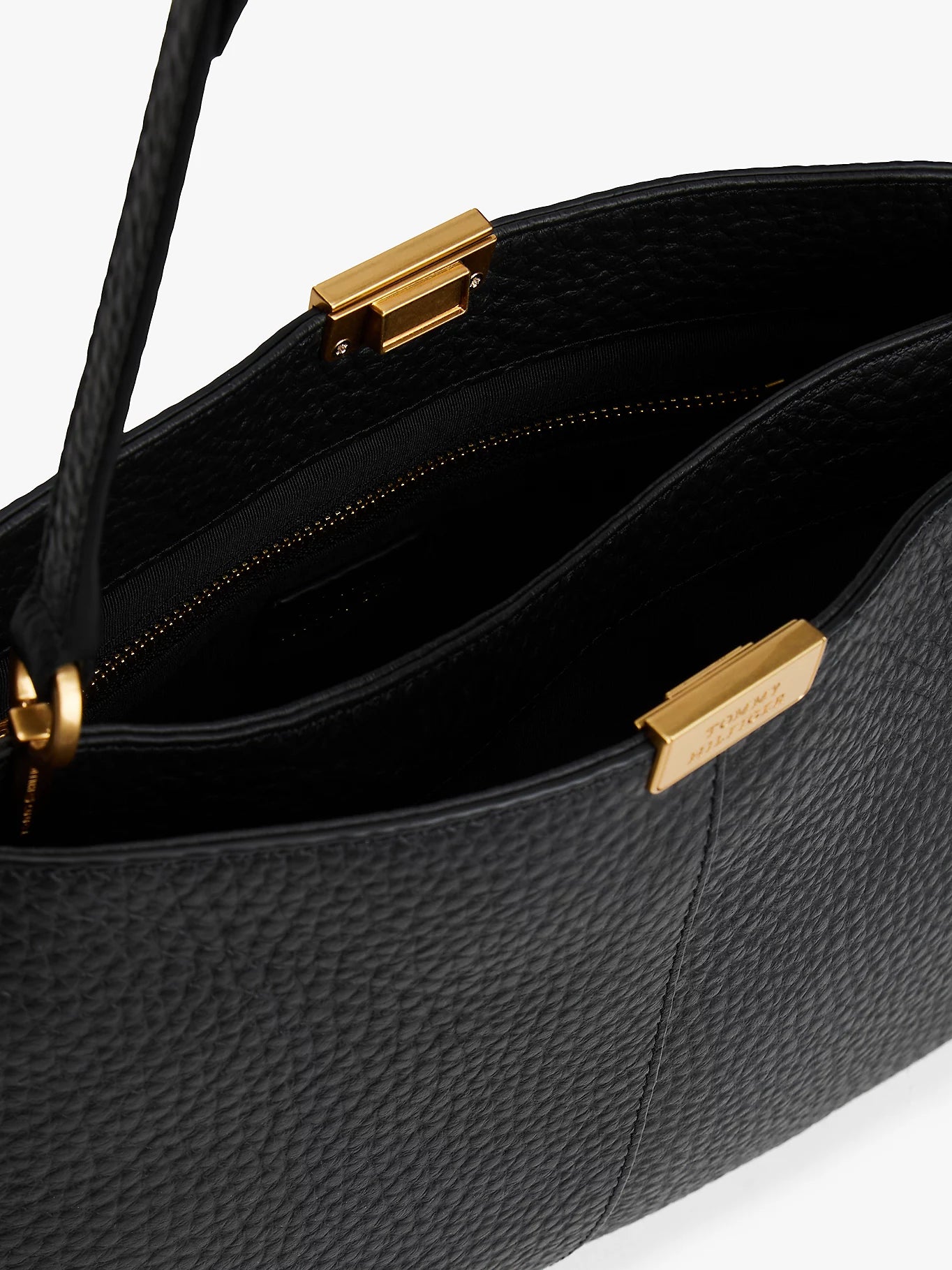 Borsa a tracolla in morbida pelle martellata - Nera o Grigia