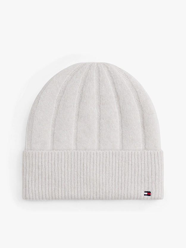 Cappellino in maglia con logo. Bianco, cammello o nero