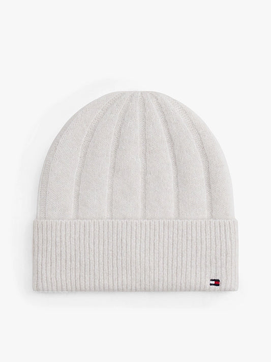 Cappellino in maglia con logo. Bianco, cammello o nero