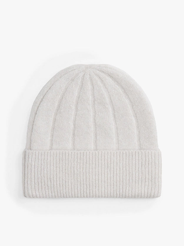 Cappellino in maglia con logo. Bianco, cammello o nero