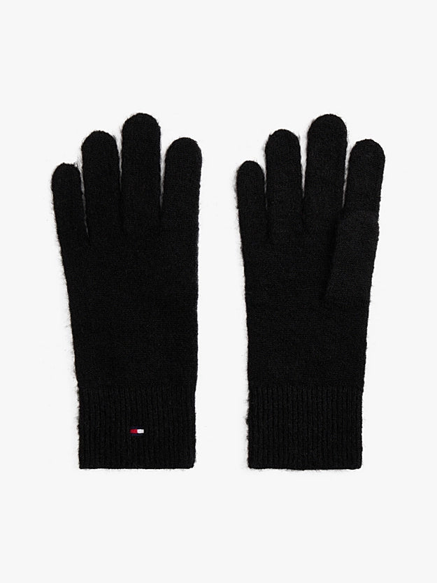 Guanti in maglia con logo. Cammello, blu o neri