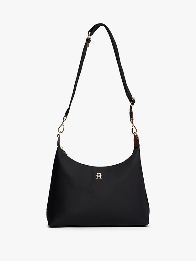 Borsa nera a tracolla in nylon