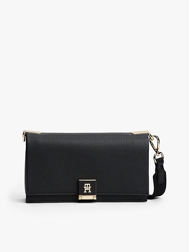 Borsa media a tracolla bordeaux o nera con monogramma TH