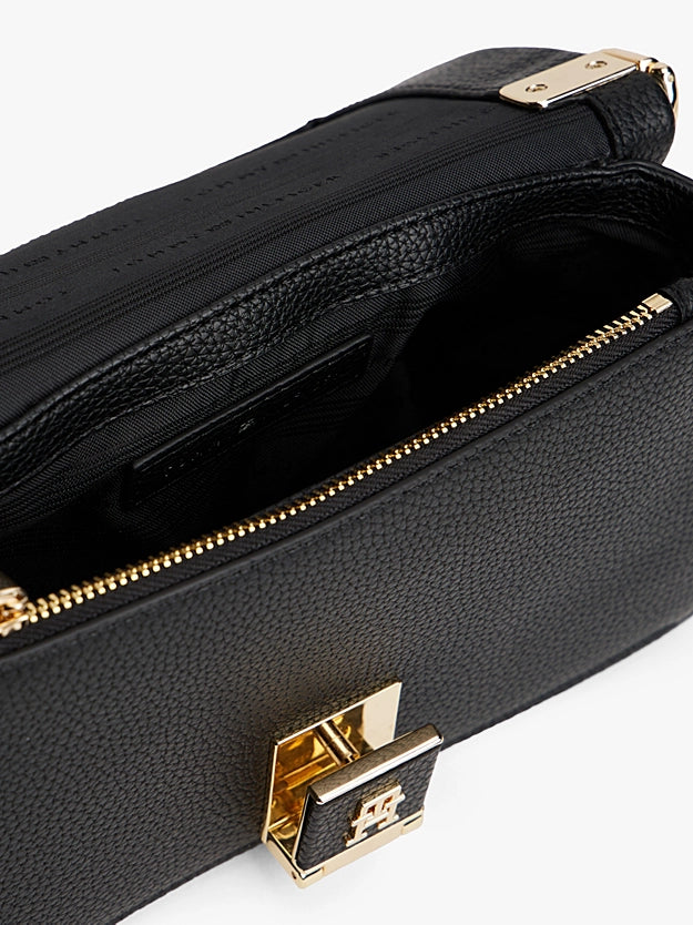 Borsa media a tracolla bordeaux o nera con monogramma TH