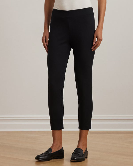 Pantaloni skinny nero in cotone elasticizzato