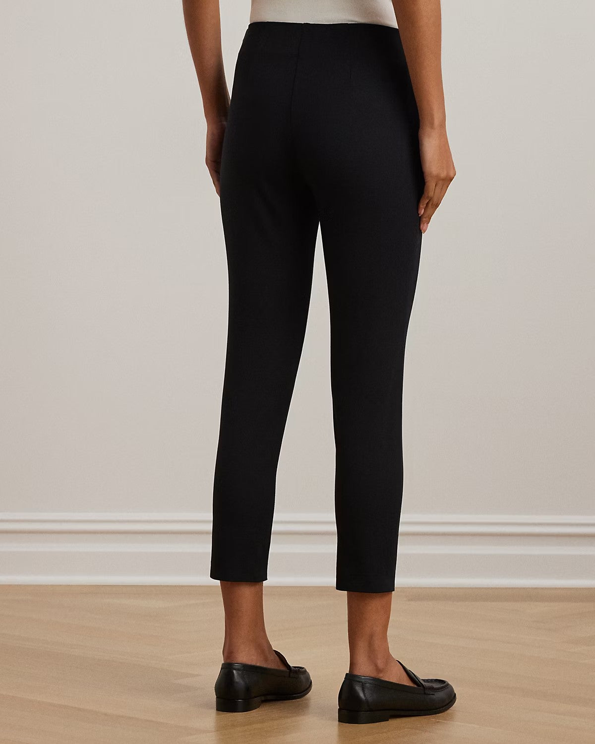 Pantaloni skinny nero in cotone elasticizzato