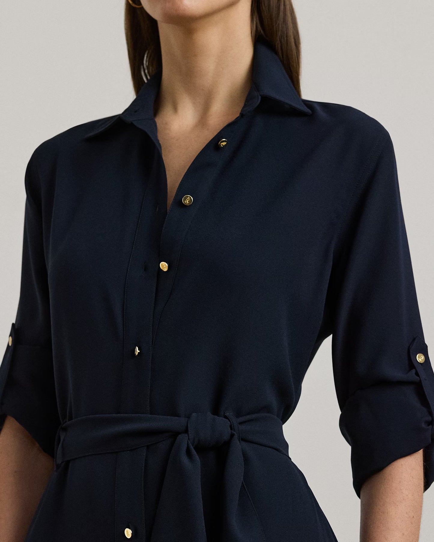 Abito chemisier in triplo georgette