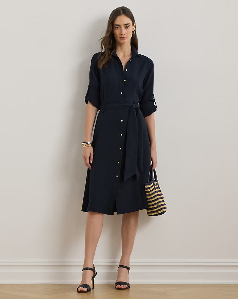 Abito chemisier in triplo georgette