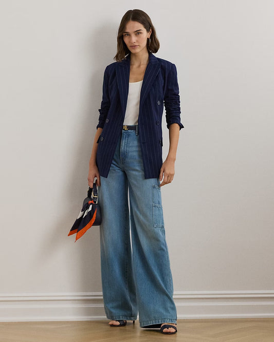 Jeans cargo a gamba larga