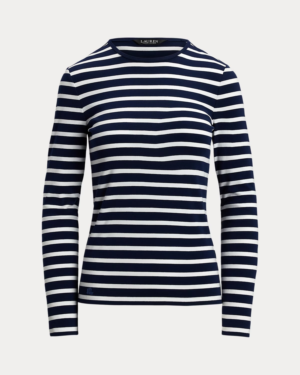 Maglietta a righe in cotone elasticizzato