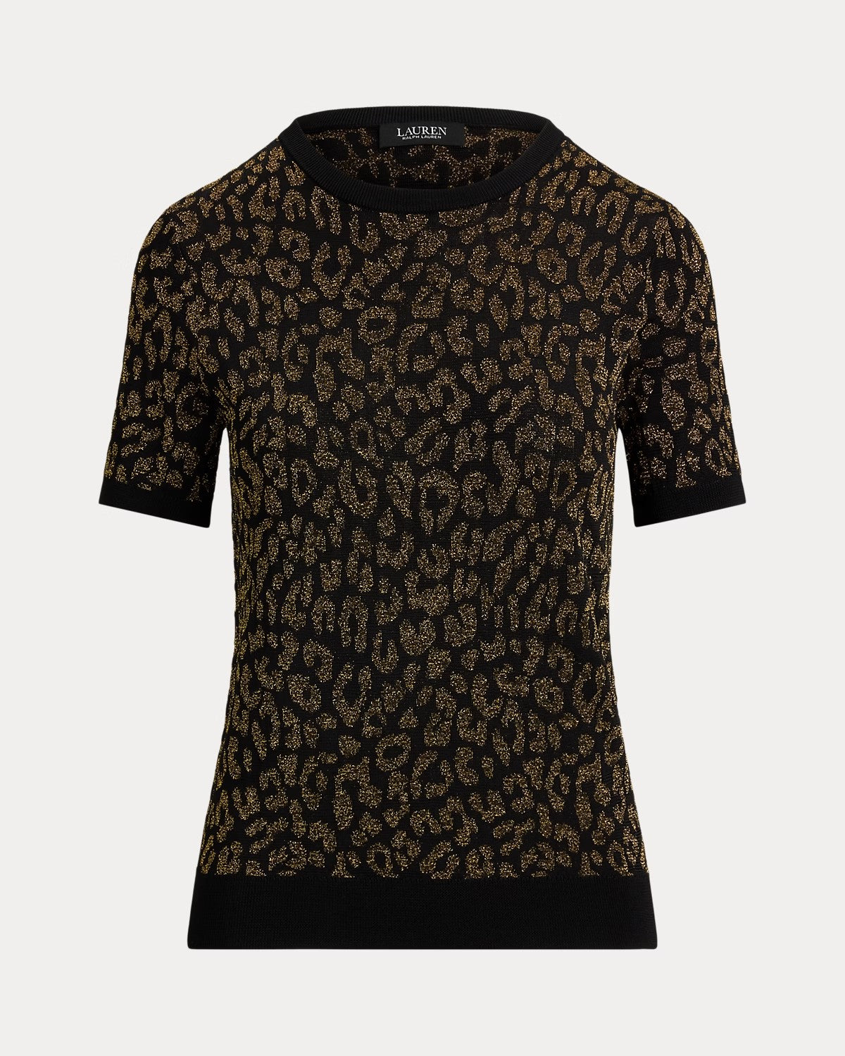 Maglia in stampa animalier con maniche corte