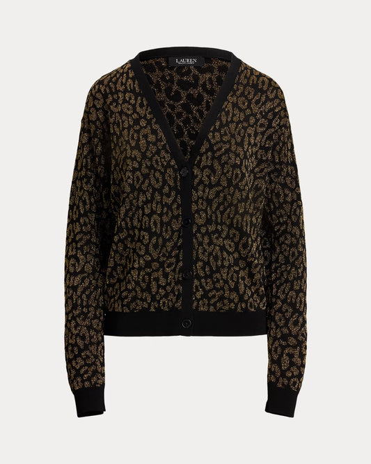Cardigan in maglia in stampa animalier