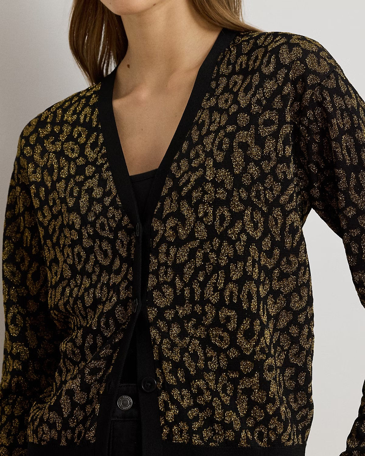 Cardigan in maglia in stampa animalier