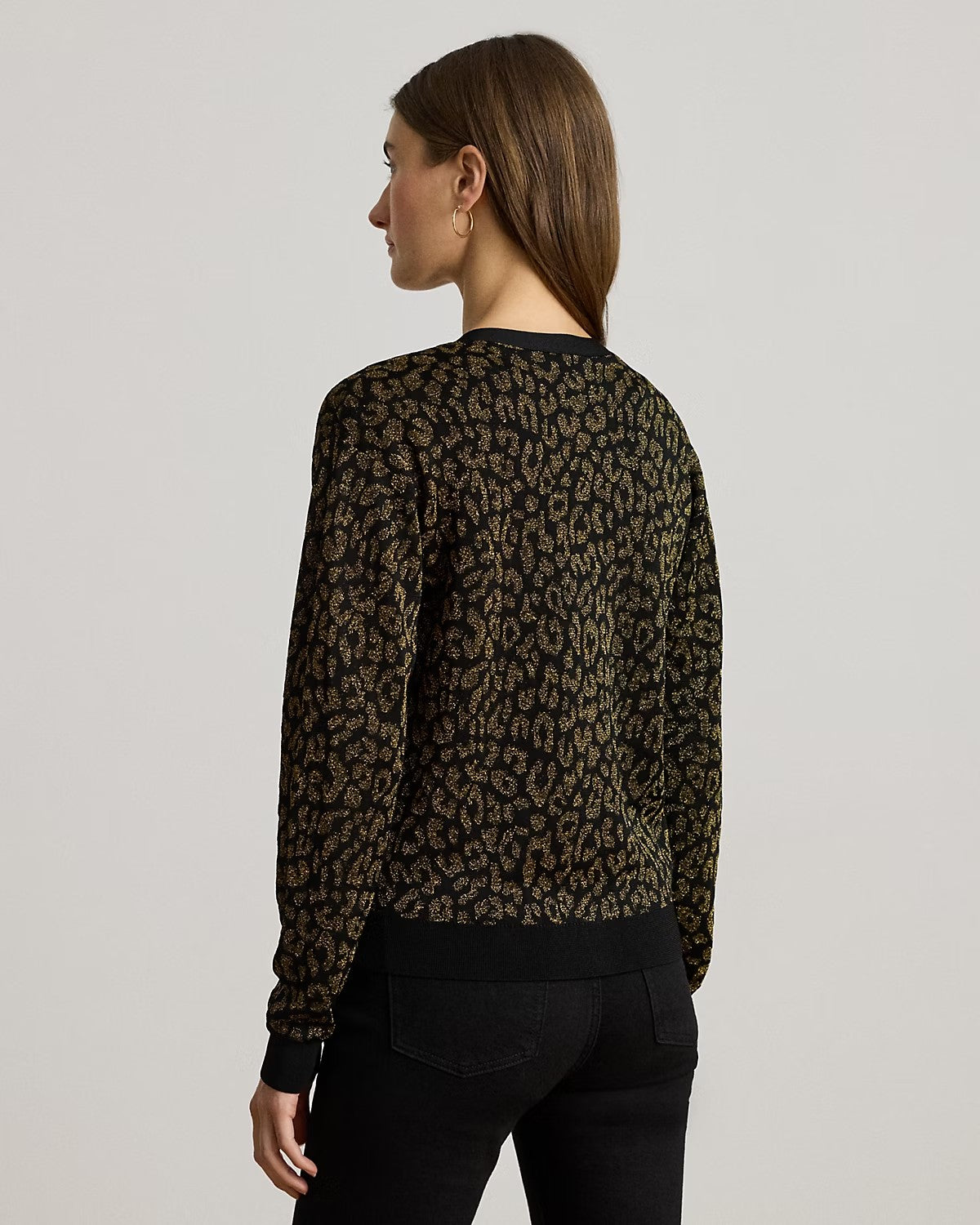 Cardigan in maglia in stampa animalier