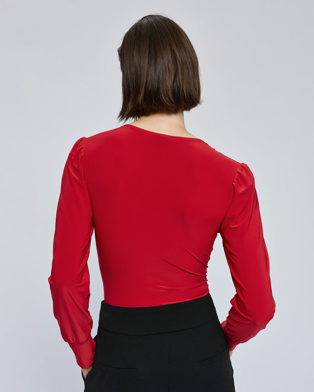 Maglia a body con vita arricciata