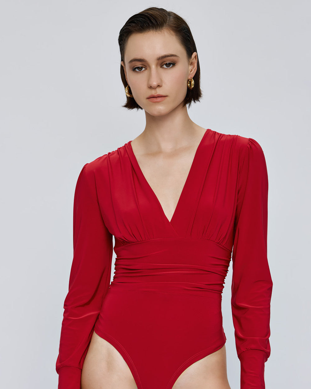 Maglia a body con vita arricciata