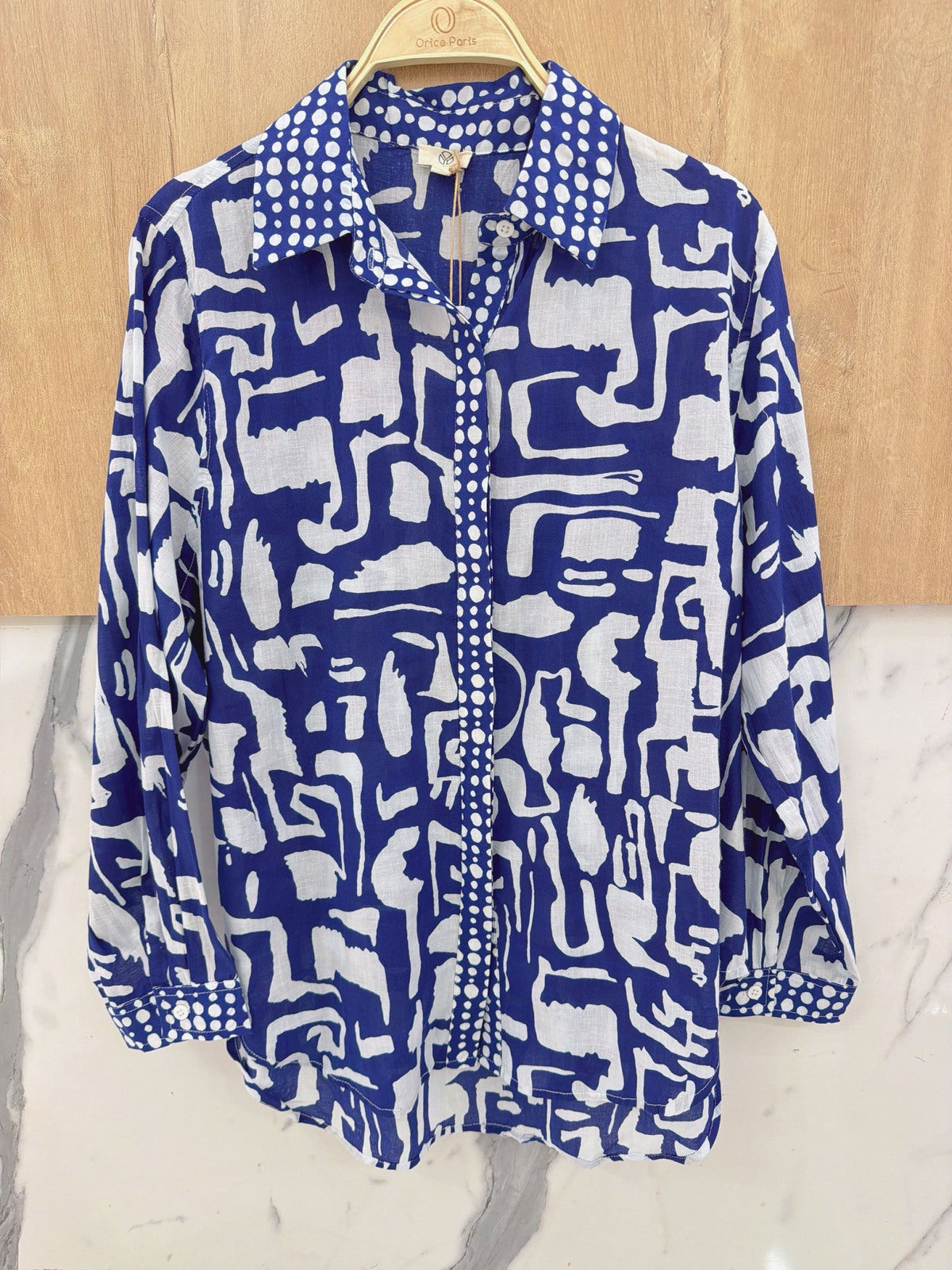Camicia Stampata in Voile di Cotone