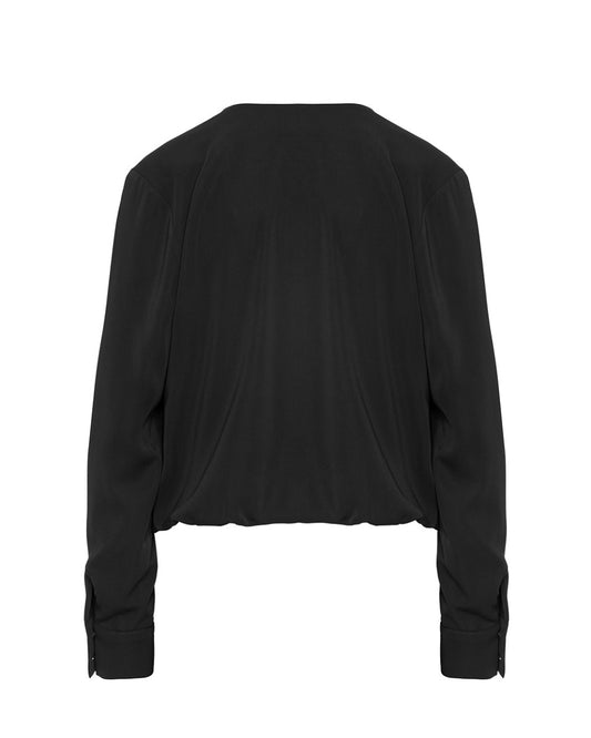 Camicia con volant "Nero Sofisticato"