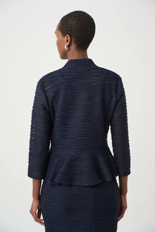 Completo Giacchina e Top in jersey con profilo in lurex - Blu