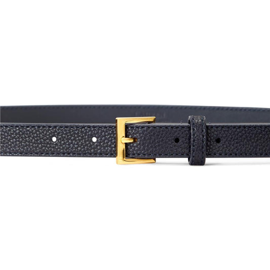 Cintura blu in pelle alta cm 2