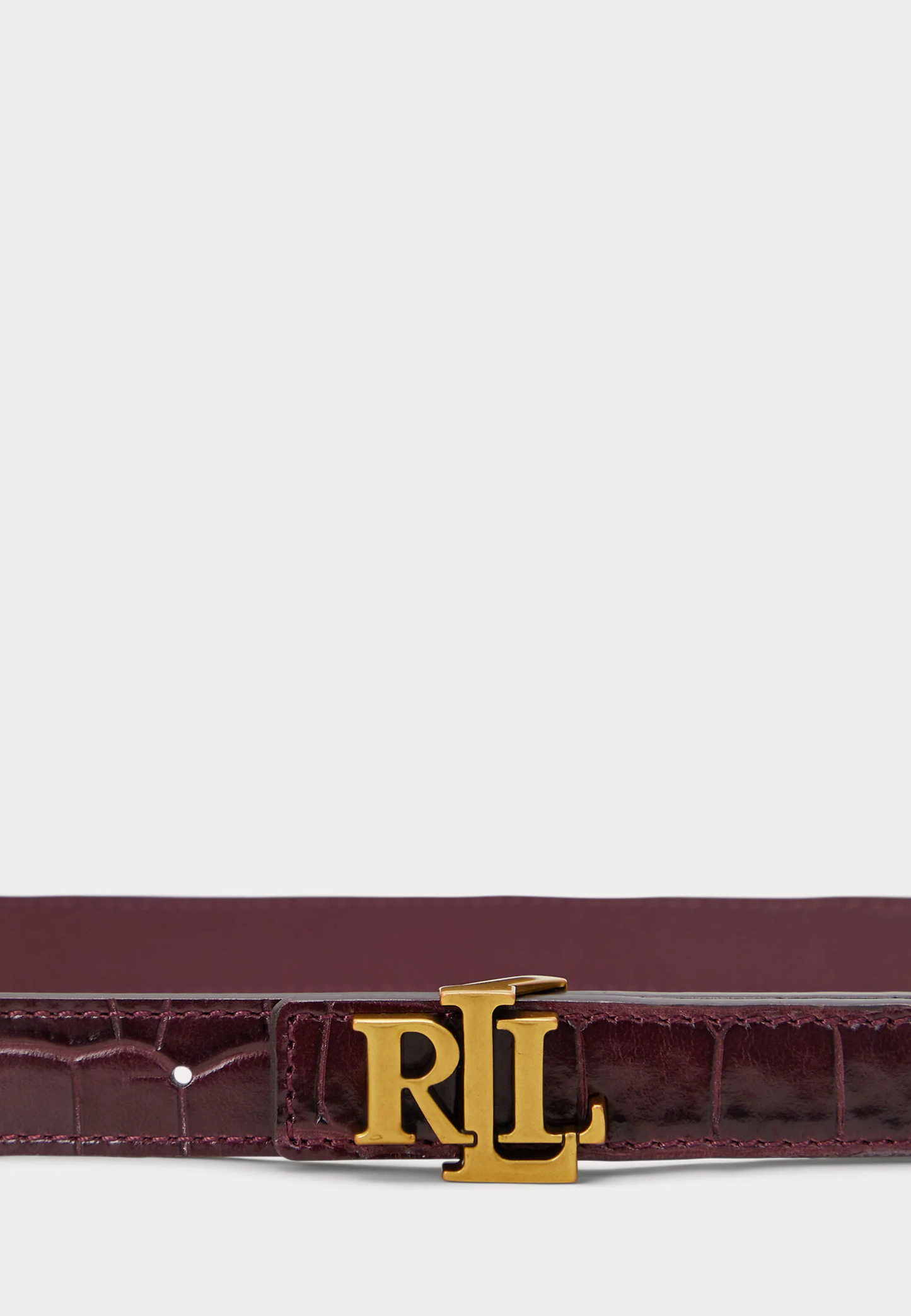 Cintura bordeaux in pelle reversibile alta cm 2