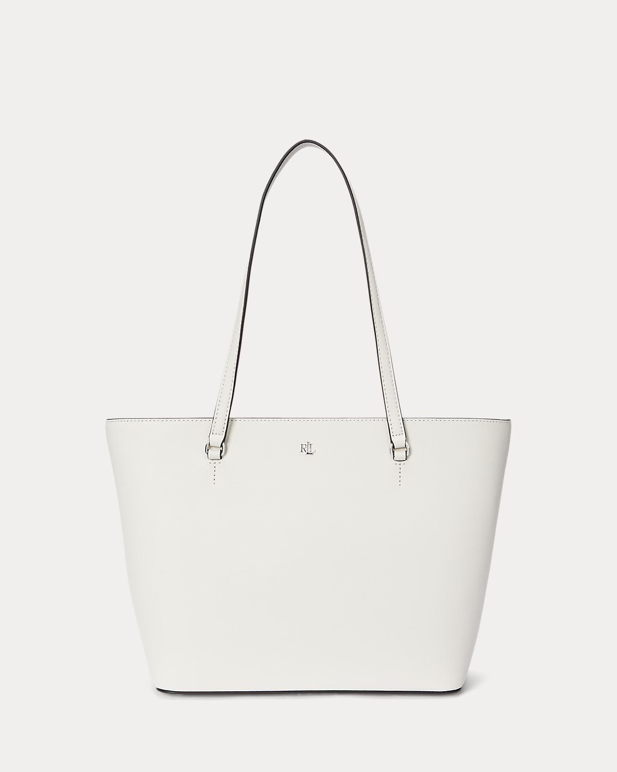 Borsa Tote Karly media in pelle saffiano bianca