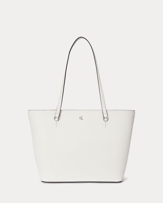 Borsa Tote Karly media in pelle saffiano bianca