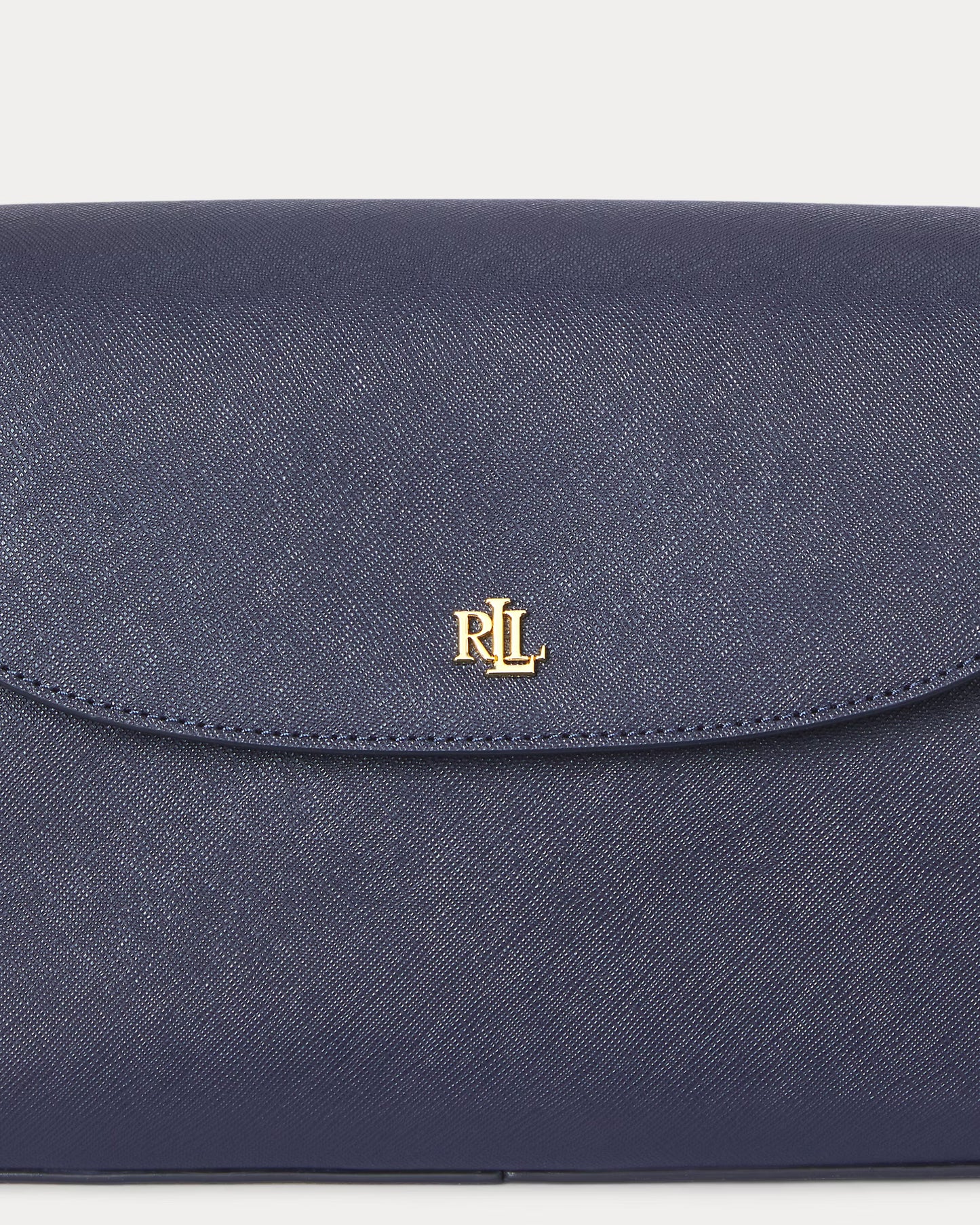 Borsa media blu a spalla in pelle