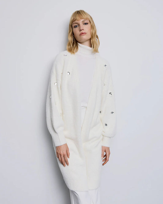Cardigan in Maglia con Applicazioni