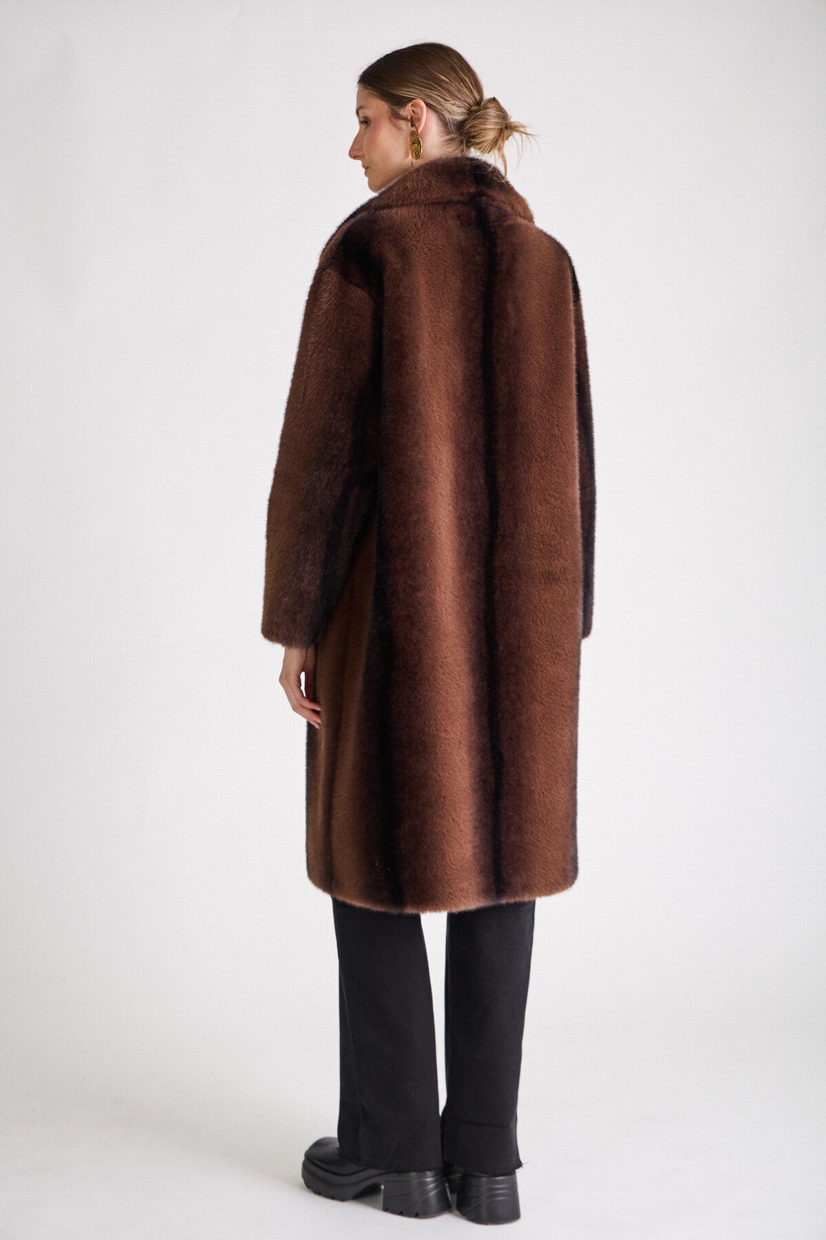 Cappotto Lungo in Pelliccia Sintetica
