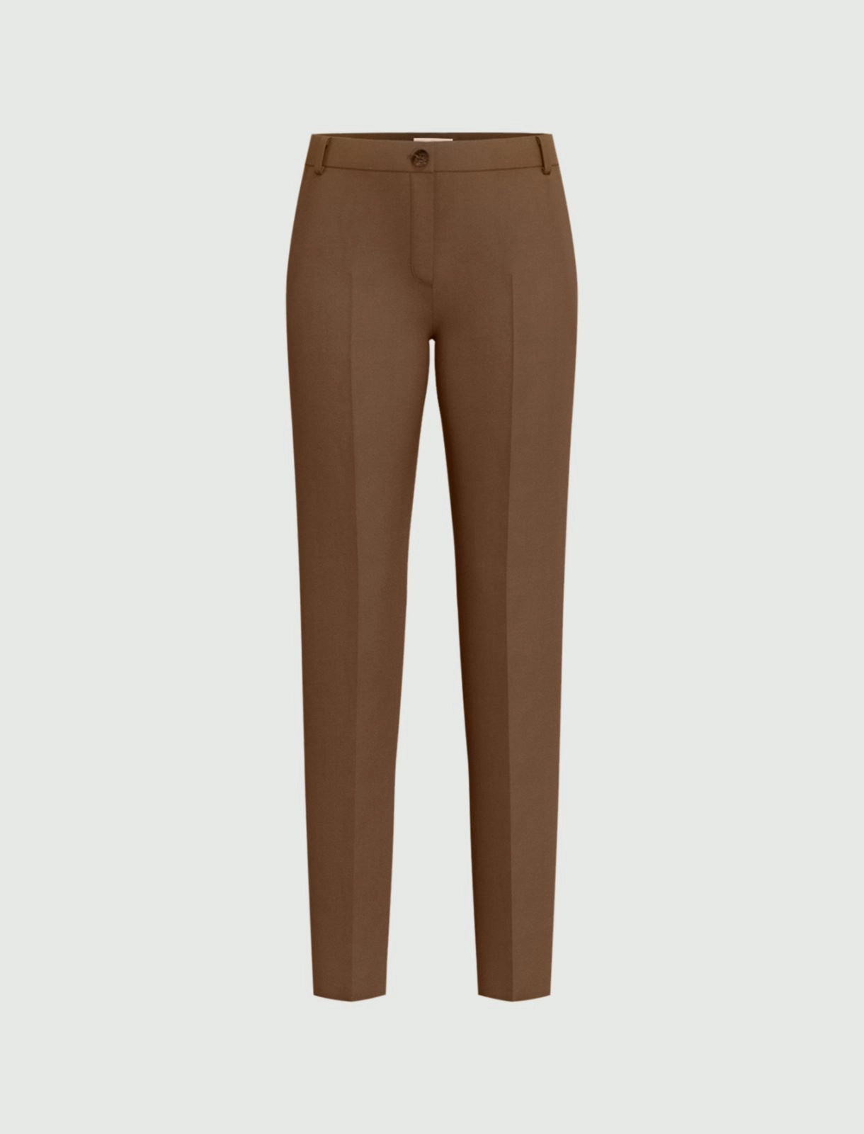 Slim-fit stretch cotton blend trousers -Blue