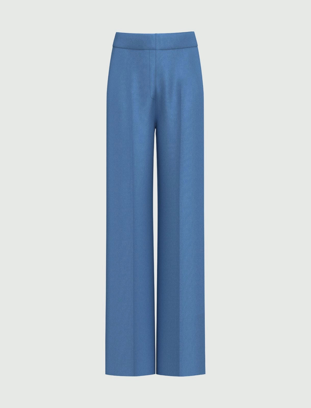 Tailleur pantalone in raso azzurro - 2 pezzi - Giacca e pantalone