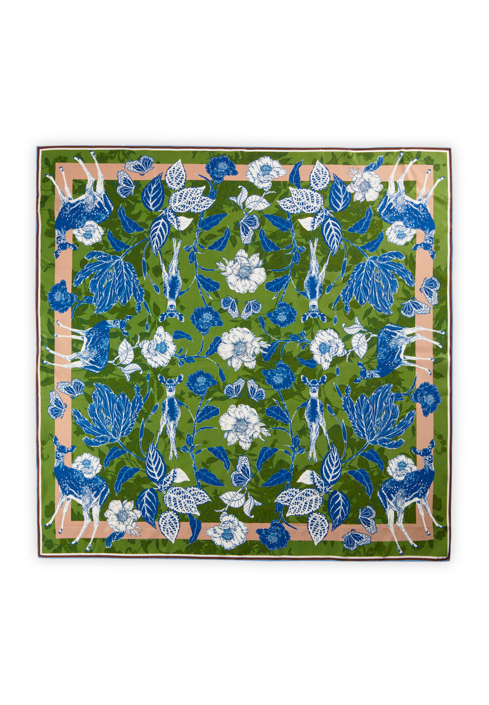 Foulard in seta con motivo floreale