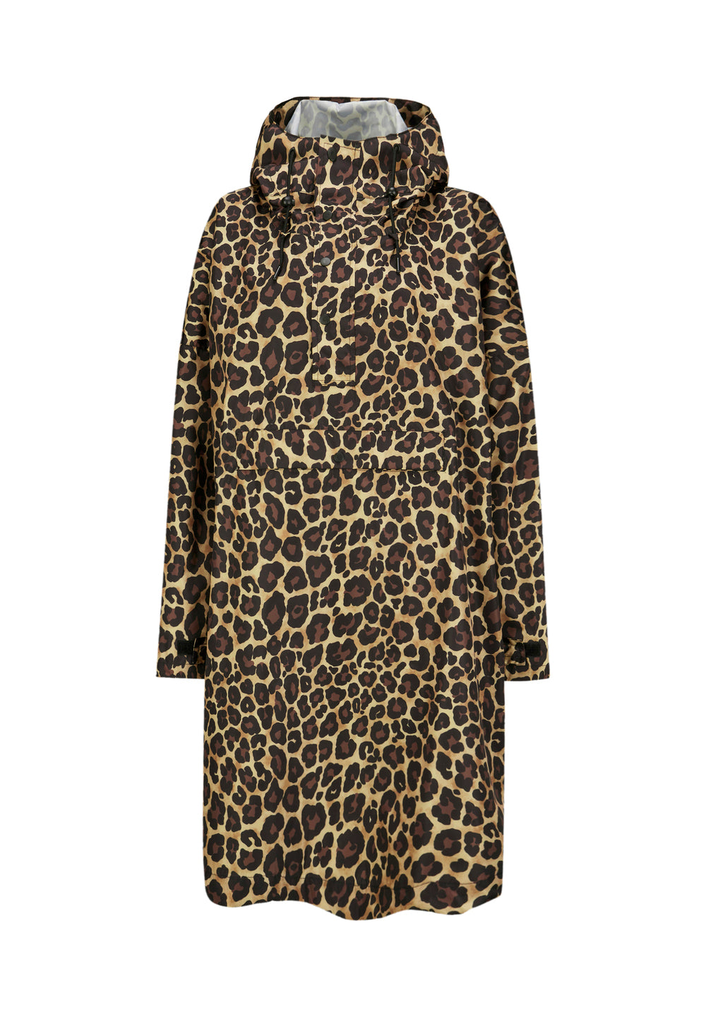 Trench Poncho antipioggia in stampa leopardata