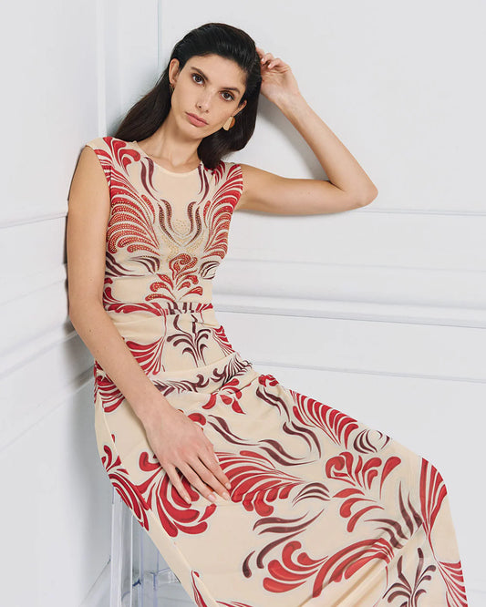 Abito Lungo in tulle elasticizzato