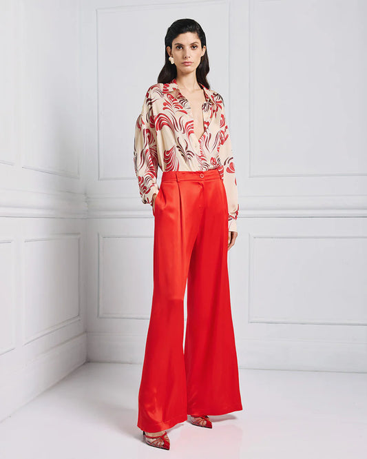 Camicia Stampata a Maniche Lunghe