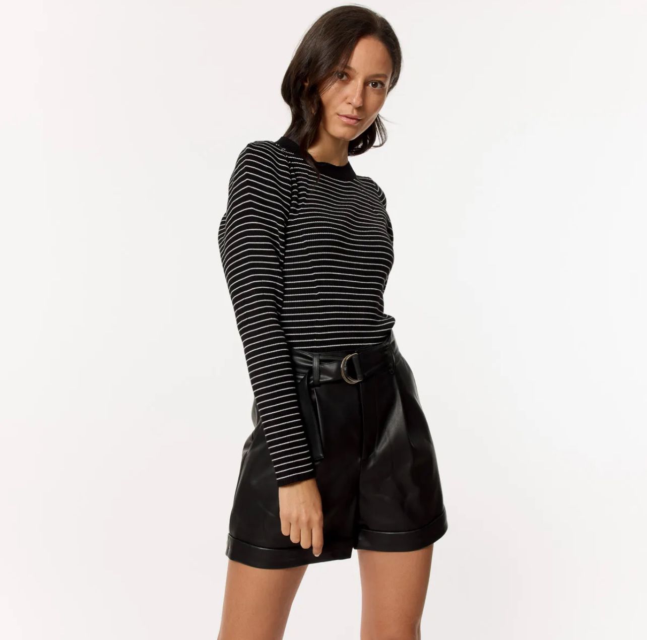 Maglia a righe nero e bianco