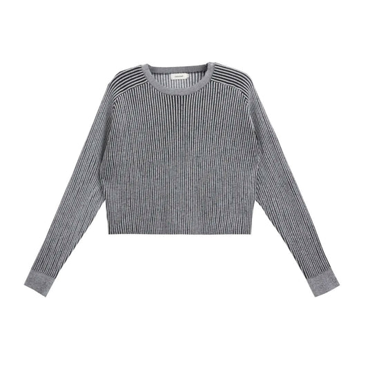 Maglia a girocollo rigata