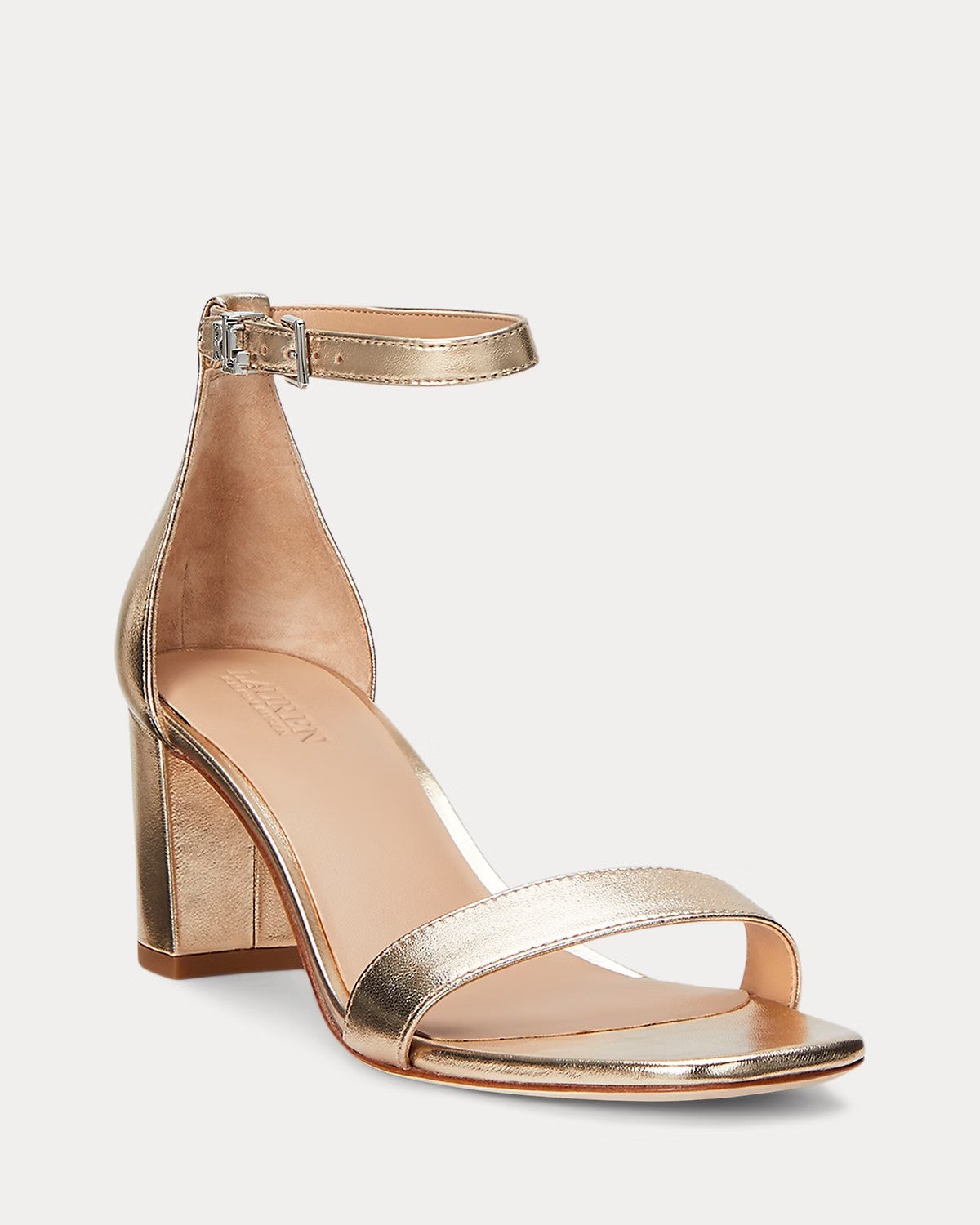 Sandali in nappa metallizzata