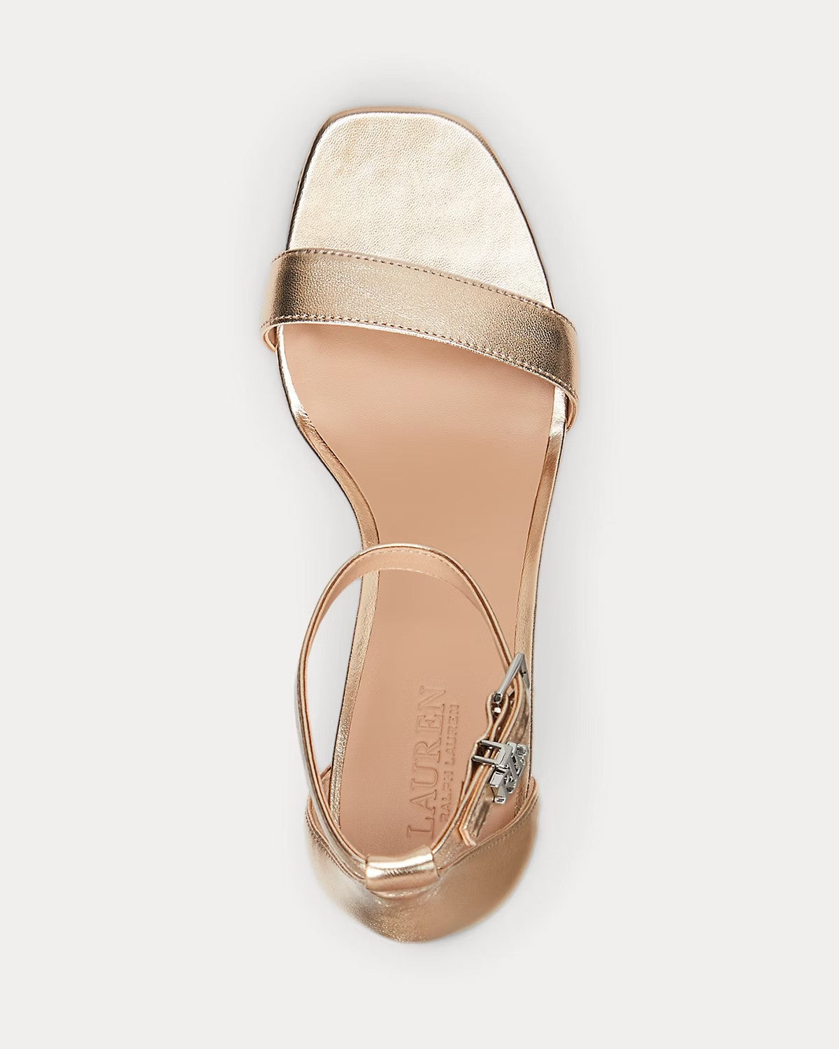 Sandali in nappa metallizzata