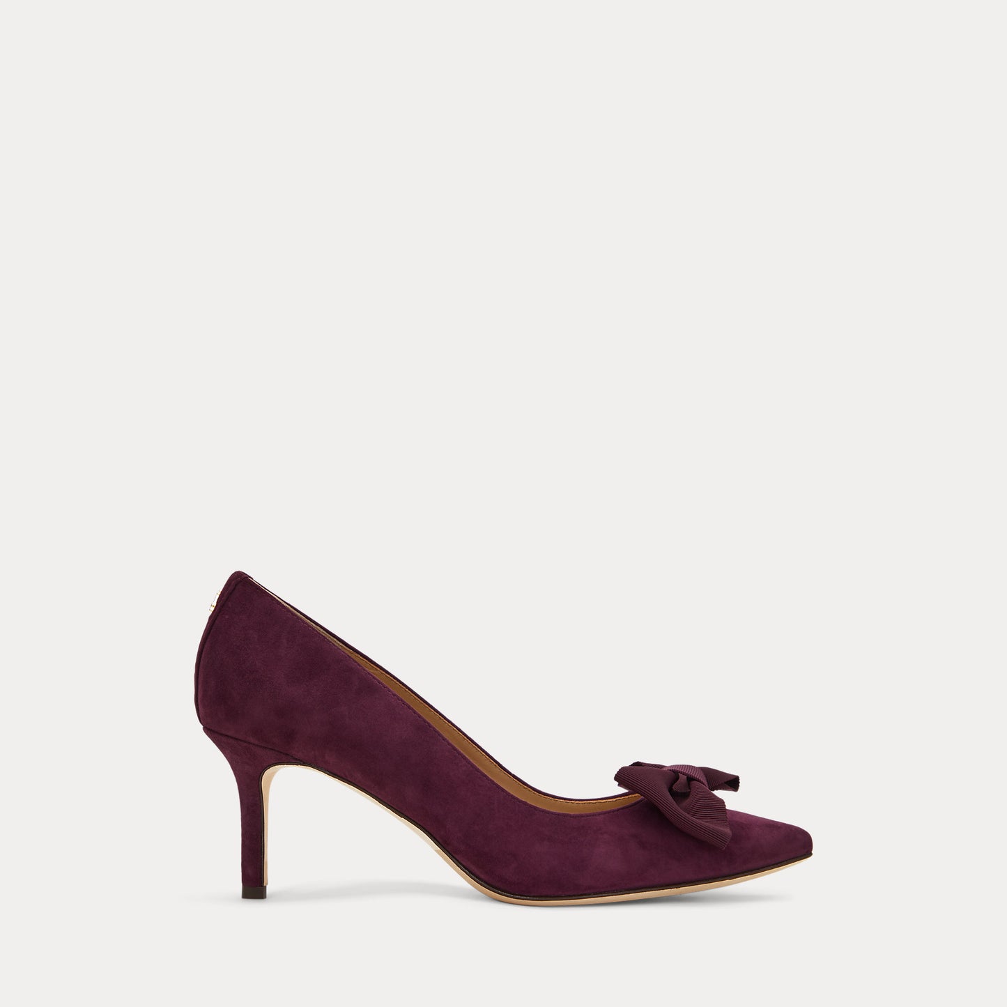 Scarpe in pelle scamosciata con dettaglio di fiocco sul décolleté