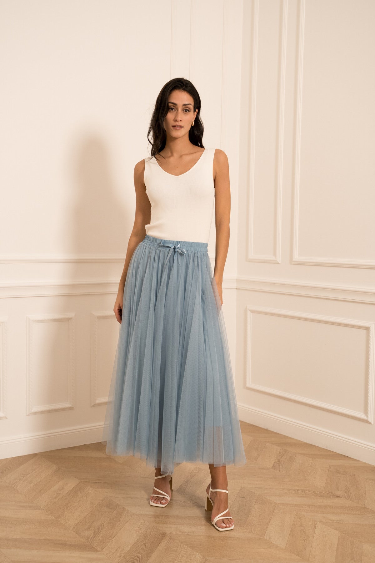Wide Tulle Skirt - Light Blue or Blue