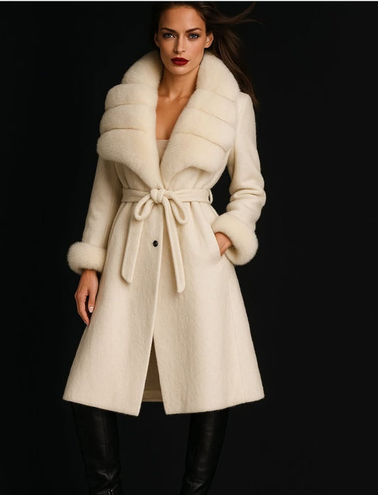 🌟 Il Cappotto in Maglia con Dettagli in Eco-Pelliccia: Un Tocco di Lusso per il Tuo Inverno 🧥