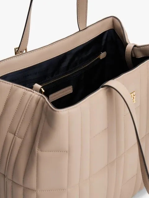 Borsa tote trapuntata beige