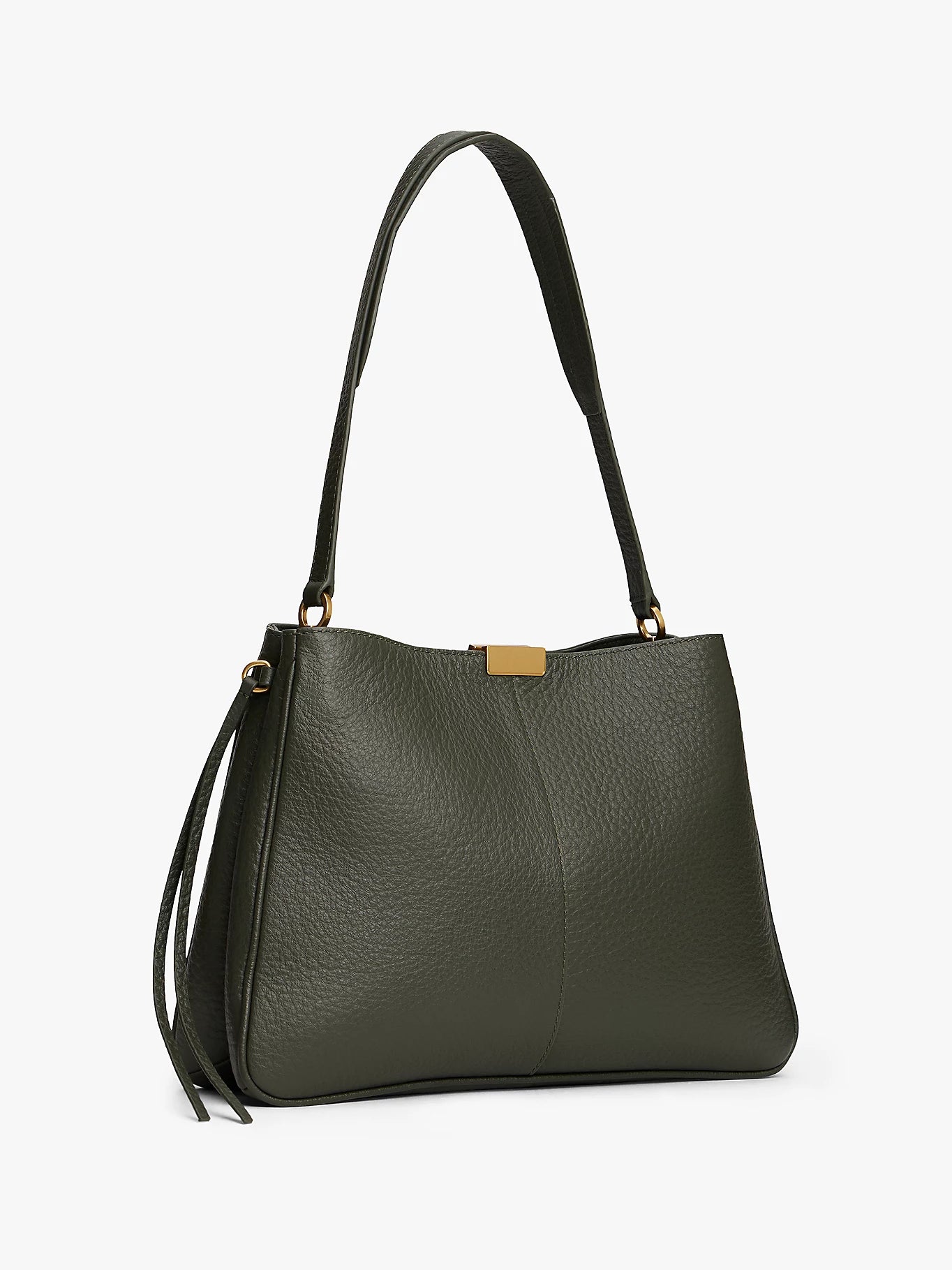 Borsa a tracolla in morbida pelle martellata - Nera o Grigia