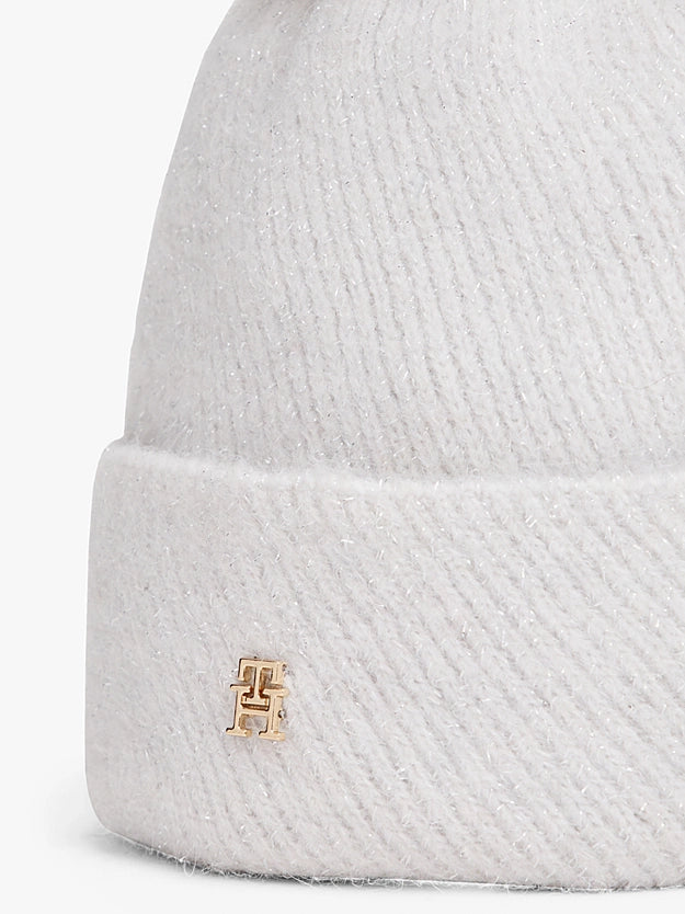 Cappellino Chic in maglia e lurex con pompon