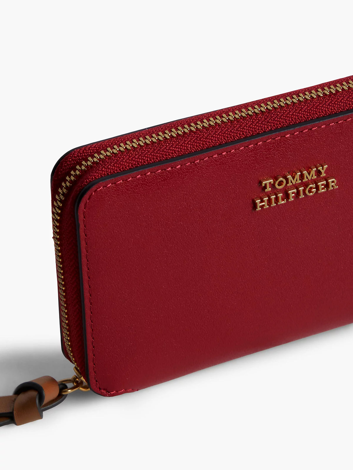 Portafogli Medio in Pelle con zip - Bordeaux, Nero